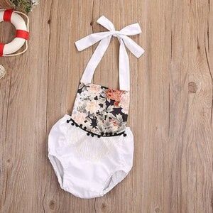 Floral Tassel Romper